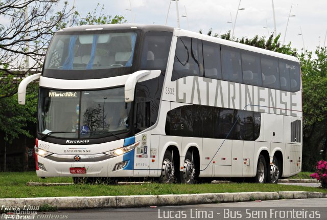 Auto Viação Catarinense 3533 na cidade de Florianópolis, Santa Catarina, Brasil, por Lucas Lima. ID da foto: 5390924.