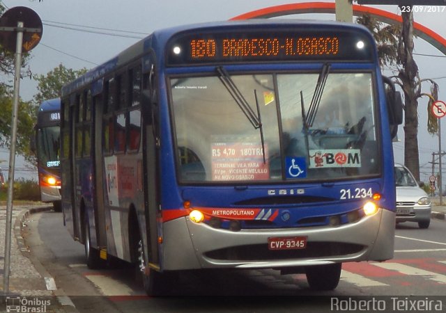 Viação Osasco 21.234 na cidade de Osasco, São Paulo, Brasil, por Roberto Teixeira. Número da foto: #5391214.