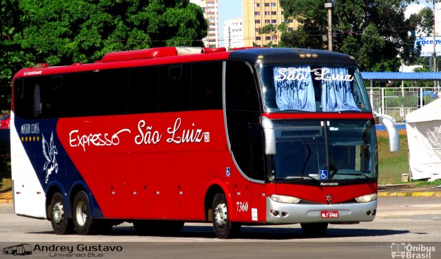 Expresso São Luiz 7360 na cidade de Goiânia, Goiás, Brasil, por Andrey Gustavo. ID da foto: 5390471.