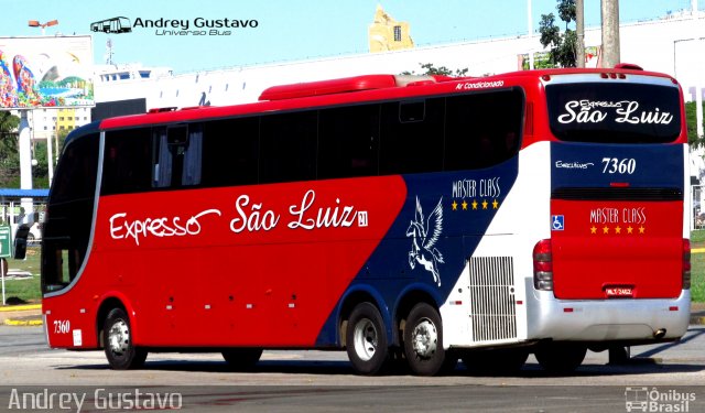 Expresso São Luiz 7360 na cidade de Goiânia, Goiás, Brasil, por Andrey Gustavo. ID da foto: 5390502.