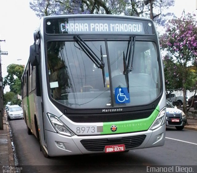 Viação Garcia 8973 na cidade de Apucarana, Paraná, Brasil, por Emanoel Diego.. Número da foto: #5433736.