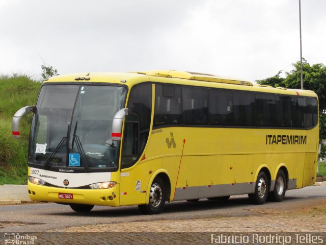 Viação Itapemirim 5027 na cidade de João Monlevade, Minas Gerais, Brasil, por Fabrício Rodrigo Telles. Número da foto: #5434518.