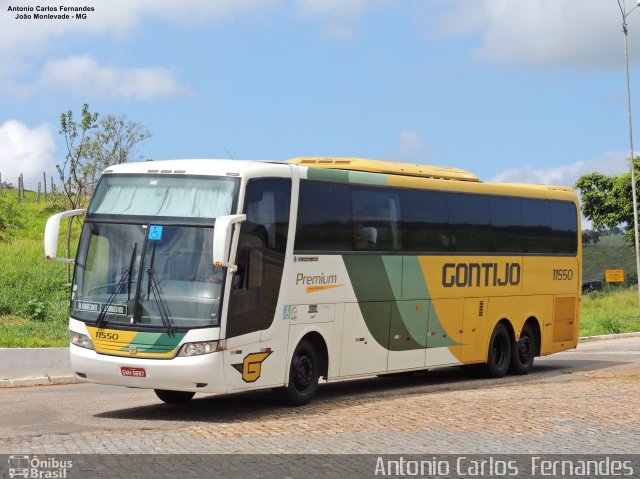 Empresa Gontijo de Transportes 11550 na cidade de João Monlevade, Minas Gerais, Brasil, por Antonio Carlos Fernandes. ID da foto: 5433657.