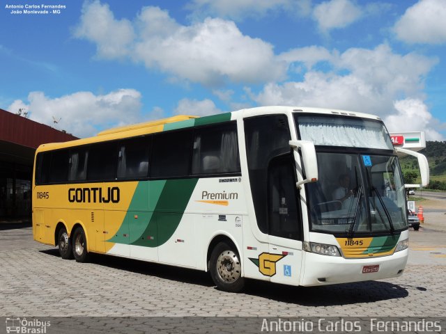 Empresa Gontijo de Transportes 11845 na cidade de João Monlevade, Minas Gerais, Brasil, por Antonio Carlos Fernandes. ID da foto: 5433710.