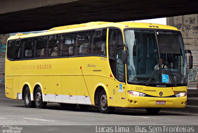 Viação Itapemirim 5525 na cidade de Rio de Janeiro, Rio de Janeiro, Brasil, por Lucas Lima. ID da foto: 5434520.