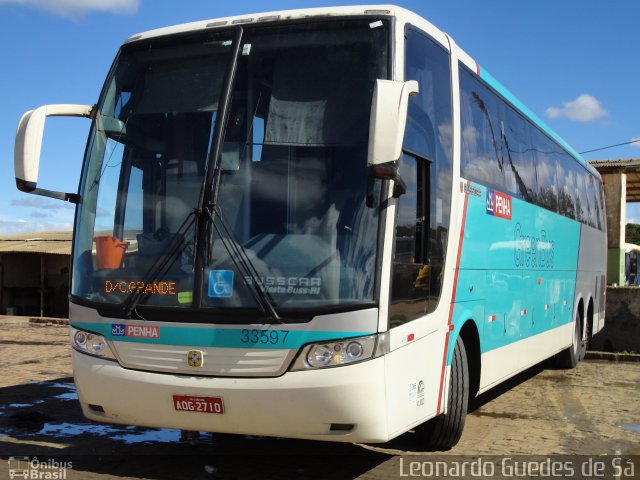 Empresa de Ônibus Nossa Senhora da Penha 33597 na cidade de Vitória da Conquista, Bahia, Brasil, por Leonardo Guedes de Sá. ID da foto: 5435410.