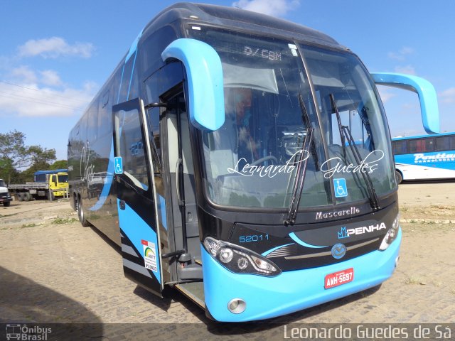 Empresa de Ônibus Nossa Senhora da Penha 52011 na cidade de Vitória da Conquista, Bahia, Brasil, por Leonardo Guedes de Sá. Número da foto: #5435402.