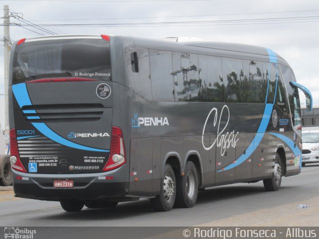 Empresa de Ônibus Nossa Senhora da Penha 52001 na cidade de Juazeiro, Bahia, Brasil, por Rodrigo Fonseca. ID da foto: 5434894.