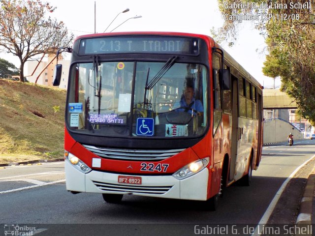 Expresso CampiBus 2247 na cidade de Campinas, São Paulo, Brasil, por Gabriel Giacomin de Lima. Número da foto: #5435635.
