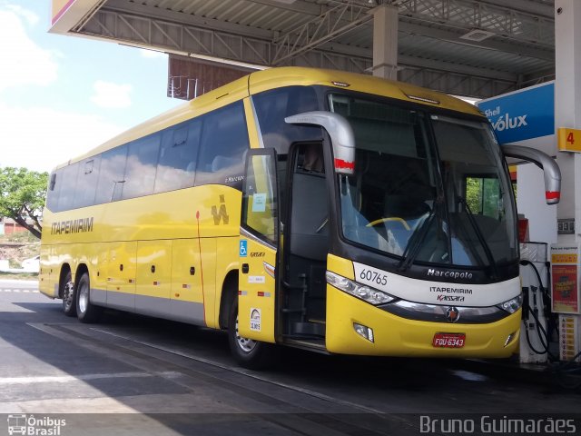 Viação Itapemirim 60765 na cidade de Belo Horizonte, Minas Gerais, Brasil, por Bruno Guimarães. ID da foto: 5434986.