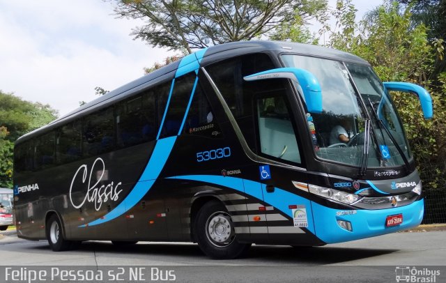 Empresa de Ônibus Nossa Senhora da Penha 53030 na cidade de São Paulo, São Paulo, Brasil, por Felipe Pessoa de Albuquerque. Número da foto: #5435690.