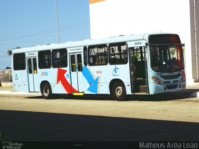 Aliança Transportes Urbanos 21102 na cidade de Fortaleza, Ceará, Brasil, por Matheus Area Leao e Sousa. ID da foto: 5435091.