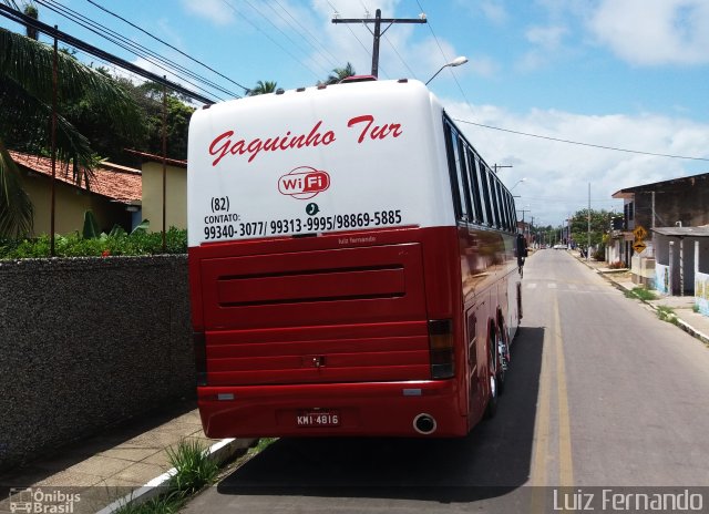 Gaguinho Tur 4816 na cidade de Barra de Santo Antônio, Alagoas, Brasil, por Luiz Fernando. ID da foto: 5441201.