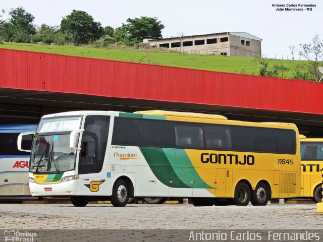 Empresa Gontijo de Transportes 11845 na cidade de João Monlevade, Minas Gerais, Brasil, por Antonio Carlos Fernandes. ID da foto: 5440483.