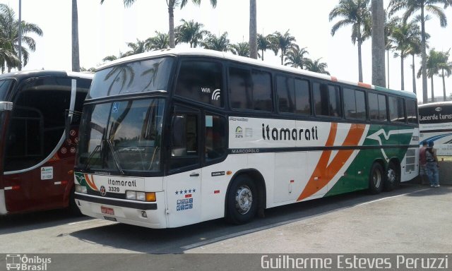 Viação Itamarati 3320 na cidade de Aparecida, São Paulo, Brasil, por Guilherme Esteves Peruzzi. ID da foto: 5440579.