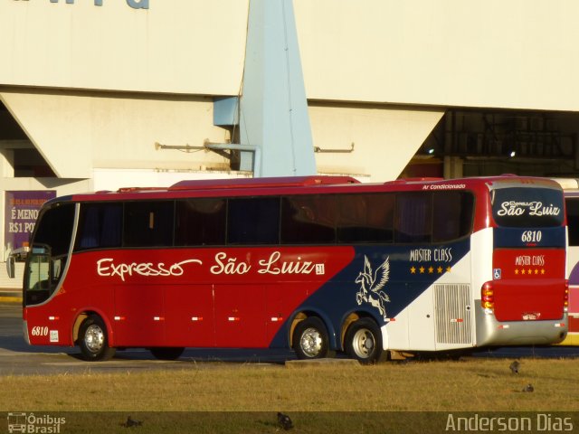 Expresso São Luiz 6810 na cidade de Goiânia, Goiás, Brasil, por Anderson Dias. ID da foto: 5443889.