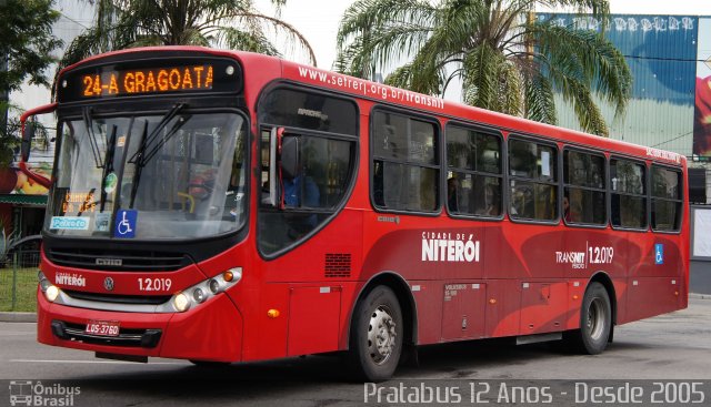 Transportes Peixoto 1.2.019 na cidade de Niterói, Rio de Janeiro, Brasil, por Cristiano Soares da Silva. ID da foto: 5446900.