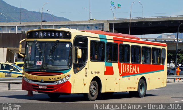 Auto Viação Jurema RJ 120.102 na cidade de Rio de Janeiro, Rio de Janeiro, Brasil, por Cristiano Soares da Silva. Número da foto: #5446758.