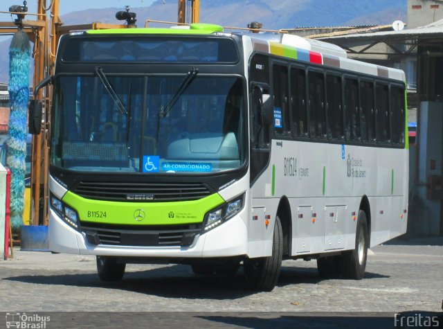 Viação Vila Real B11524 na cidade de Rio de Janeiro, Rio de Janeiro, Brasil, por Lucas de Freitas Fonseca. ID da foto: 5449056.