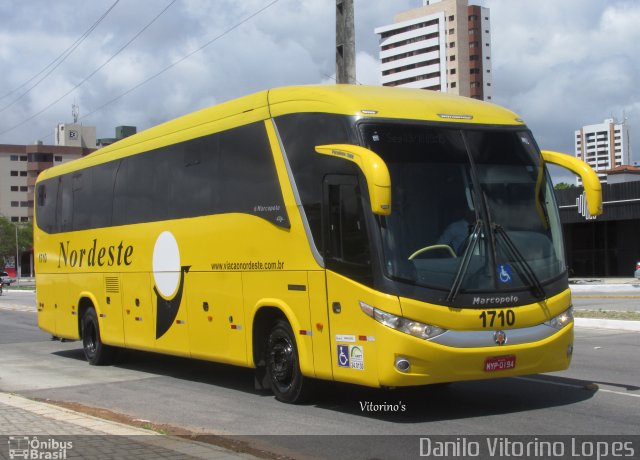 Viação Nordeste 1710 na cidade de Natal, Rio Grande do Norte, Brasil, por Danilo Vitorino Lopes. ID da foto: 5452990.