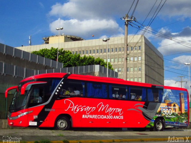 Empresa de Ônibus Pássaro Marron 5829 na cidade de São Paulo, São Paulo, Brasil, por Adam Xavier Rodrigues Lima. Número da foto: #5454631.