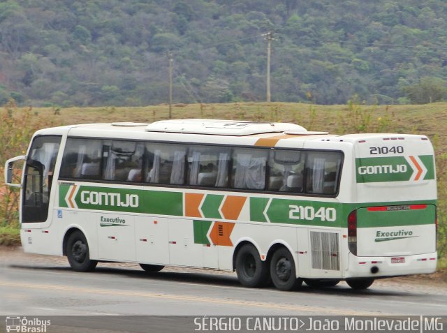 Empresa Gontijo de Transportes 21040 na cidade de João Monlevade, Minas Gerais, Brasil, por Sérgio Augusto Braga Canuto. ID da foto: 5454859.