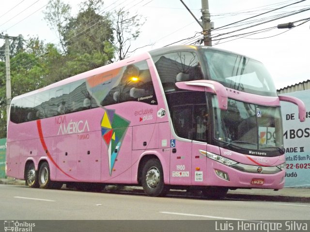 Nova América Turismo 1900 na cidade de Varginha, Minas Gerais, Brasil, por Luis Henrique Silva. Número da foto: #5456939.
