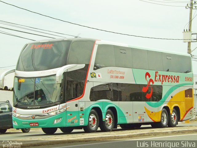 Expressa Turismo 55450 na cidade de Varginha, Minas Gerais, Brasil, por Luis Henrique Silva. ID da foto: 5456911.