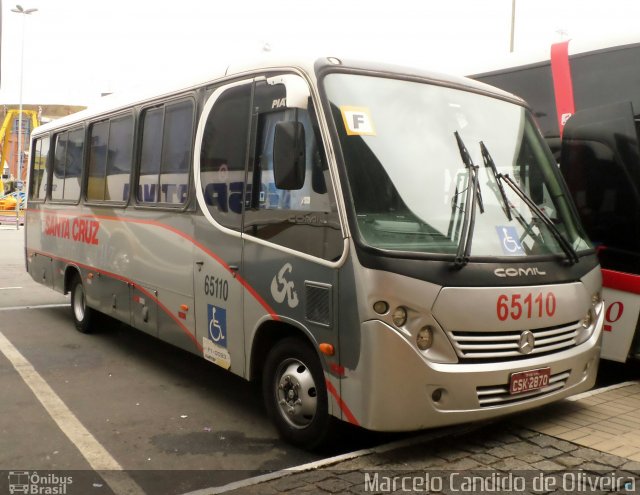 Viação Santa Cruz 65110 na cidade de Aparecida, São Paulo, Brasil, por Marcelo Candido de Oliveira. Número da foto: #5455636.