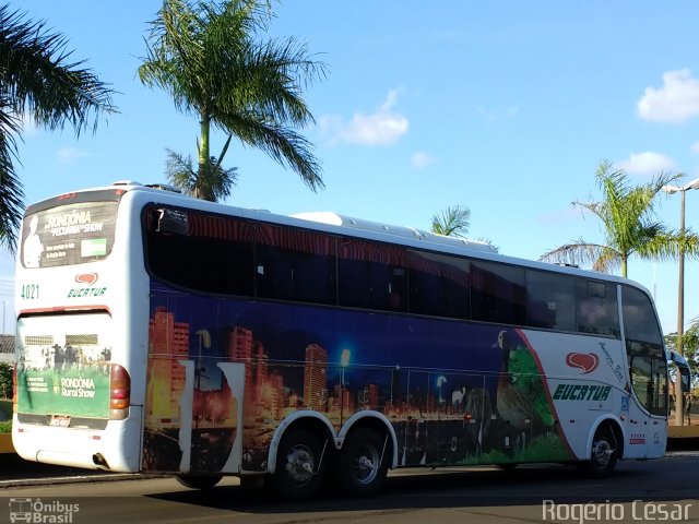 Eucatur - Empresa União Cascavel de Transportes e Turismo 4021 na cidade de Londrina, Paraná, Brasil, por Rogério César. ID da foto: 5455575.