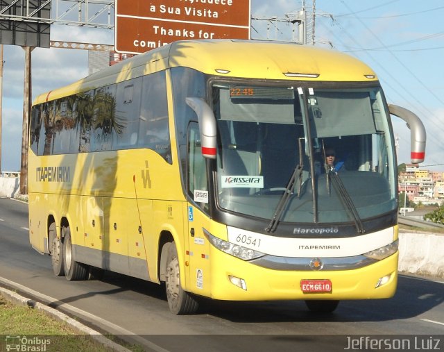 Viação Itapemirim 60541 na cidade de Vitória, Espírito Santo, Brasil, por J.  Luiz. ID da foto: 5393521.