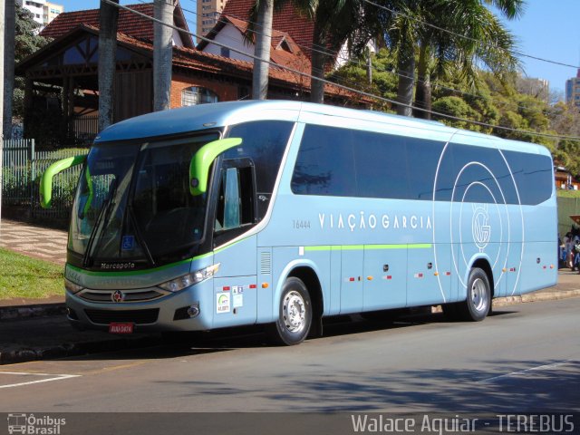 Viação Garcia 16444 na cidade de Londrina, Paraná, Brasil, por Walace Aguiar R.  Lima. Número da foto: #5392021.
