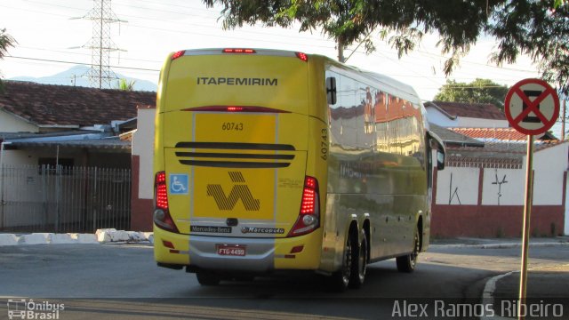 Viação Itapemirim 60743 na cidade de Taubaté, São Paulo, Brasil, por Alex Ramos Ribeiro. ID da foto: 5394276.