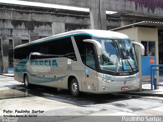 Viação Garcia 7636 na cidade de Curitiba, Paraná, Brasil, por Paulinho Sartor. Número da foto: #5393896.