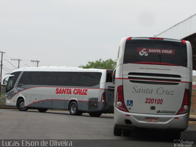 Viação Santa Cruz 220100 na cidade de Alfenas, Minas Gerais, Brasil, por Lucas Elson de Oliveira. ID da foto: 5458446.