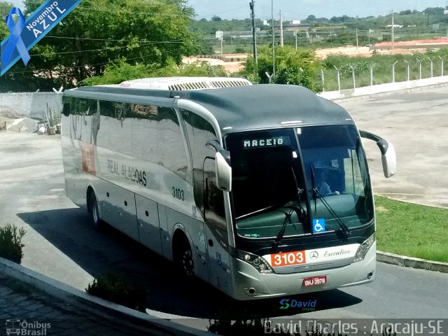 Real Alagoas de Viação 3103 na cidade de Aracaju, Sergipe, Brasil, por David  Souza. Número da foto: #5459465.