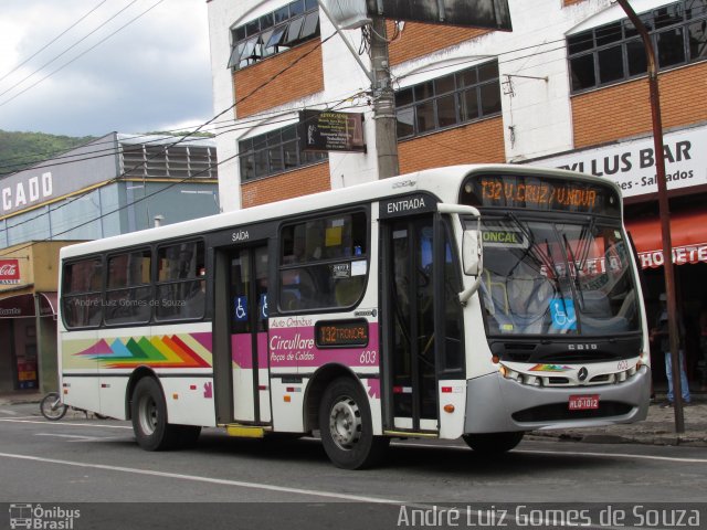 Auto Omnibus Circullare 603 na cidade de Poços de Caldas, Minas Gerais, Brasil, por André Luiz Gomes de Souza. ID da foto: 5459818.