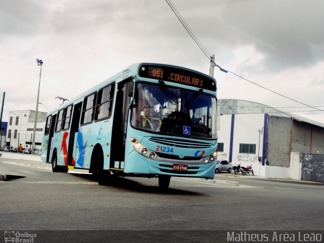 Aliança Transportes Urbanos 21234 na cidade de Fortaleza, Ceará, Brasil, por Matheus Area Leao e Sousa. ID da foto: 5460791.