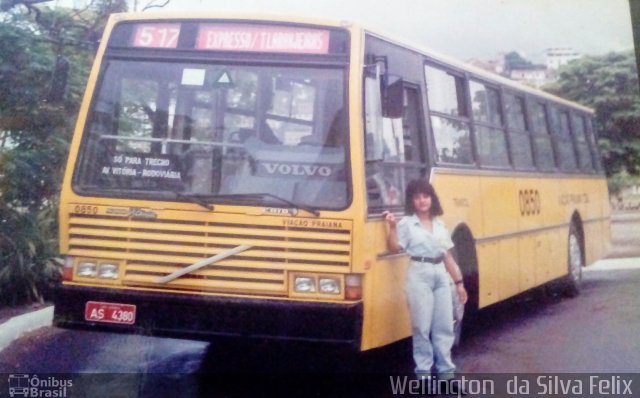 Viação Praiana 0850 na cidade de Vitória, Espírito Santo, Brasil, por Wellington  da Silva Felix. ID da foto: 5461170.