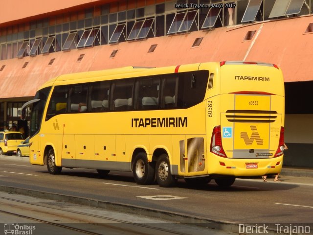 Viação Itapemirim 60583 na cidade de Rio de Janeiro, Rio de Janeiro, Brasil, por Derick  Trajano. ID da foto: 5462103.