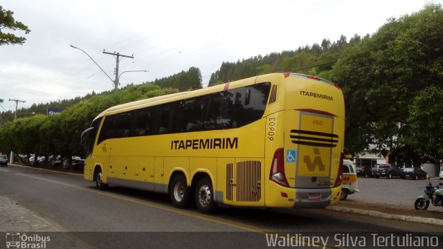 Viação Itapemirim 60603 na cidade de Leopoldina, Minas Gerais, Brasil, por Waldiney Silva Tertuliano. Número da foto: #5461474.