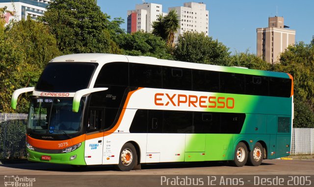 Expresso Transporte e Turismo Ltda. 3075 na cidade de Curitiba, Paraná, Brasil, por Cristiano Soares da Silva. ID da foto: 5395285.