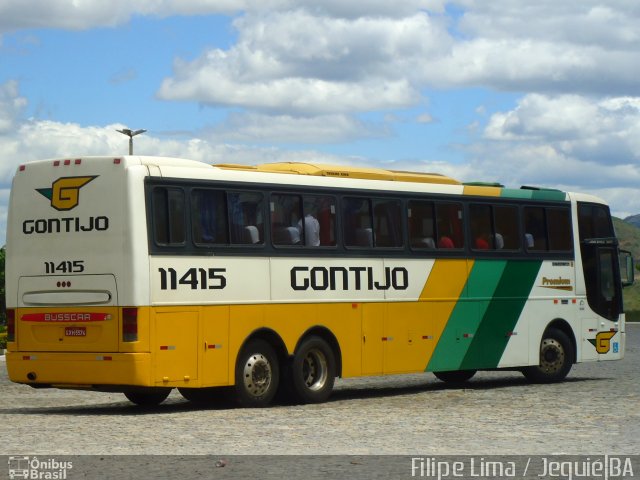 Empresa Gontijo de Transportes 11415 na cidade de Jequié, Bahia, Brasil, por Filipe Lima. ID da foto: 5396739.