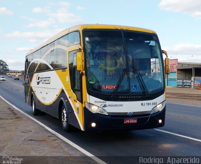 Viação Progresso RJ 191.055 na cidade de Conselheiro Lafaiete, Minas Gerais, Brasil, por Rodrigo  Aparecido. ID da foto: 5397297.