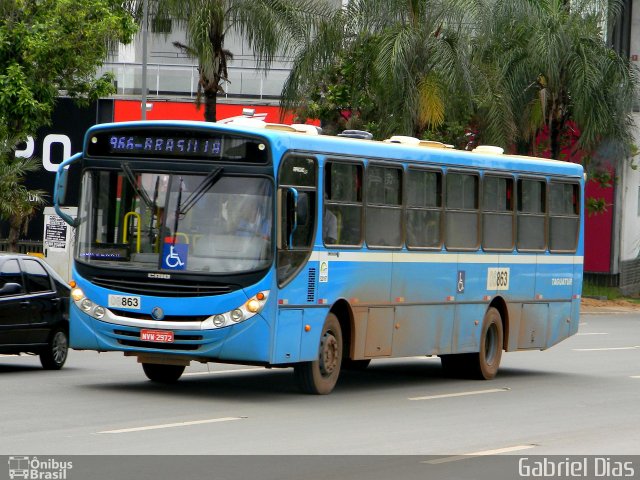 Taguatur - Taguatinga Transporte e Turismo 06863 na cidade de Brasília, Distrito Federal, Brasil, por Gabriel Dias. Número da foto: #5396629.