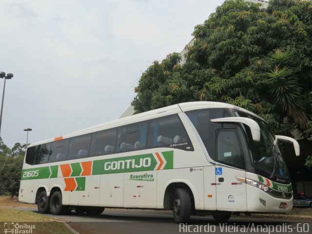 Empresa Gontijo de Transportes 21605 na cidade de Anápolis, Goiás, Brasil, por Ricardo Vieira. Número da foto: #5397923.