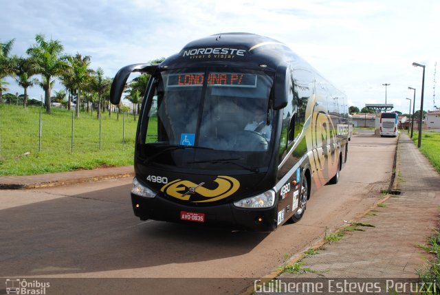 Expresso Nordeste 4980 na cidade de Campo Mourão, Paraná, Brasil, por Guilherme Esteves Peruzzi. ID da foto: 5396632.