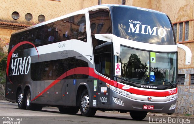 Viação Mimo 7000 na cidade de Araxá, Minas Gerais, Brasil, por Lucas Borges . Número da foto: #5396633.