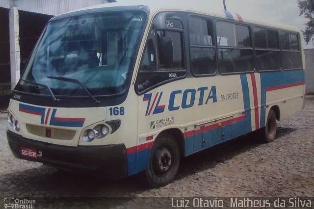 Viação Cota - Cota Transportes 168 na cidade de Matozinhos, Minas Gerais, Brasil, por Luiz Otavio Matheus da Silva. Número da foto: #5399275.
