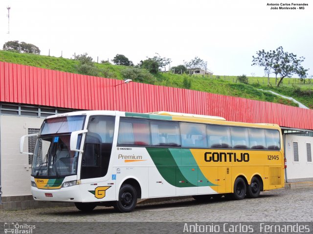 Empresa Gontijo de Transportes 12145 na cidade de João Monlevade, Minas Gerais, Brasil, por Antonio Carlos Fernandes. ID da foto: 5398959.